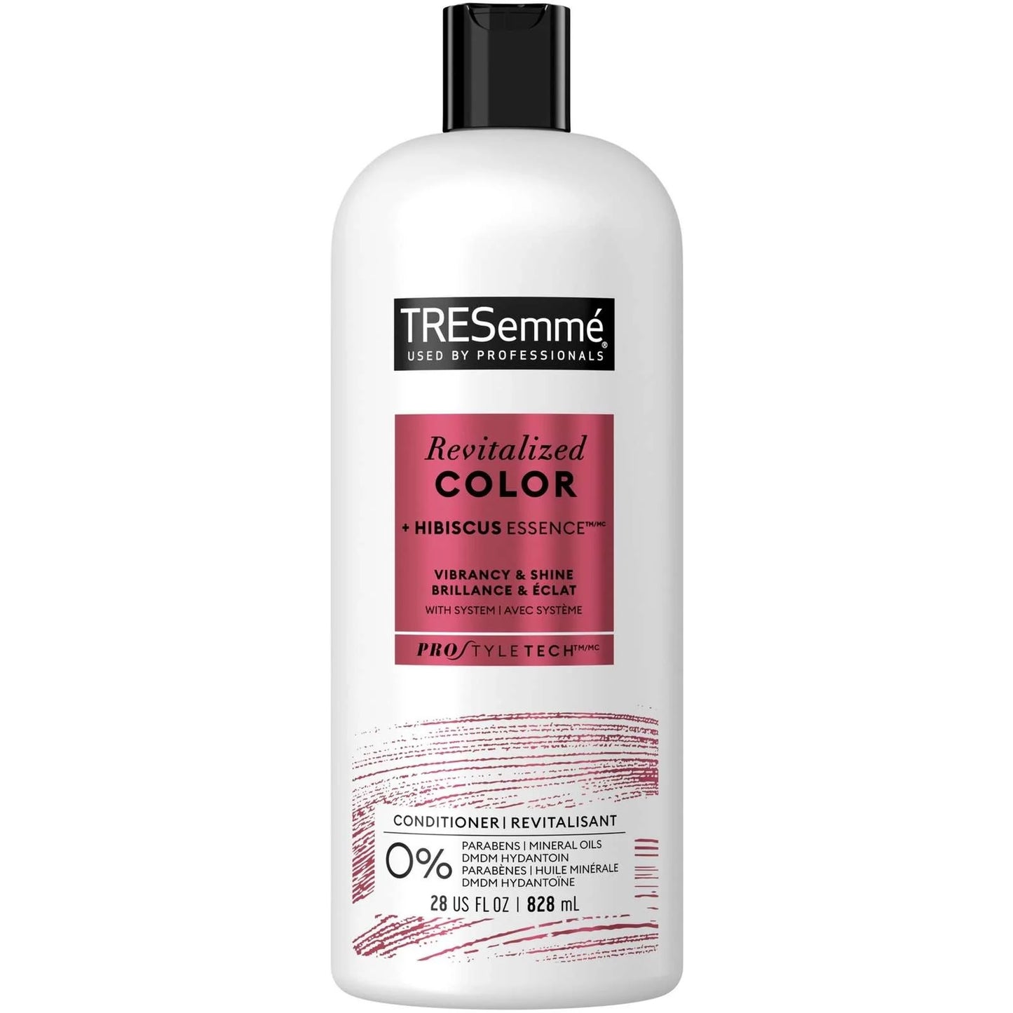 TRESemme Color Revitalize Conditioner for color-treated hair in a 28 Fl Oz bottle, designed to preserve vibrant hair color.