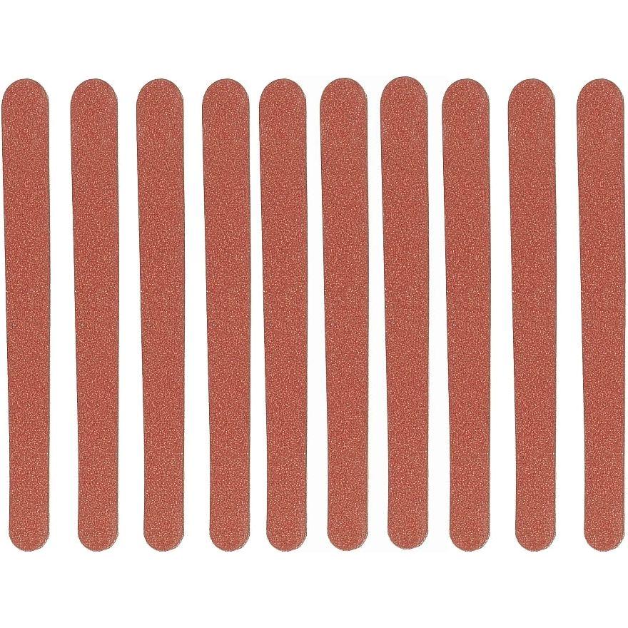 Set of 10 Credo Emery nail files, 110mm, from Pasteur Pharmacy, used for shaping and smoothing nails in cosmetic care.