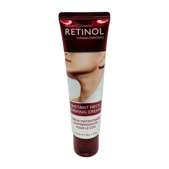 Retinol Instant Neck Firming Cream by Pasteur Pharmacy, 50g jar showing smooth, firming cream for neck skin.