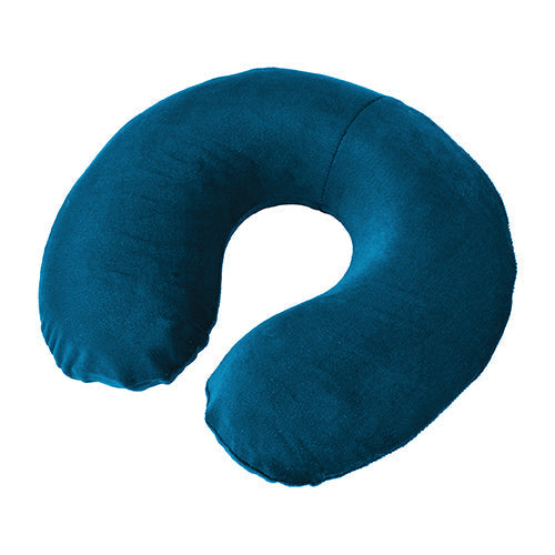 Nova Travel Neck Pillow made of memory foam, displayed with craft foam and Styrofoam materials in a product image.