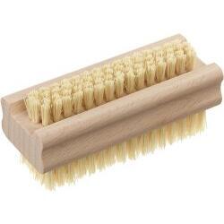Dural Hand & Nail Brush by Keller Bürsten with plain beech wood handle, designed for grooming and cleaning nails.