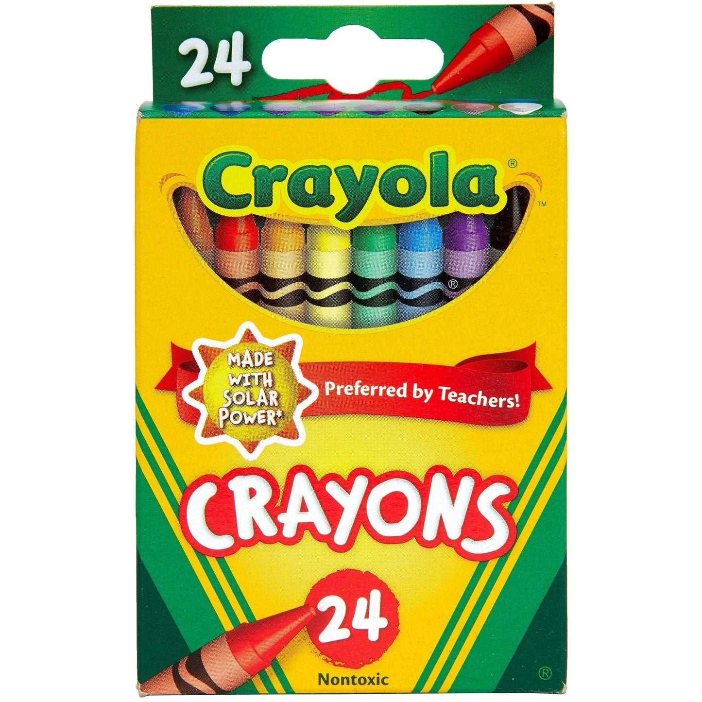 Crayola Classic Color Pack crayons with 24 vibrant colors in a box, ideal for coloring and art projects.