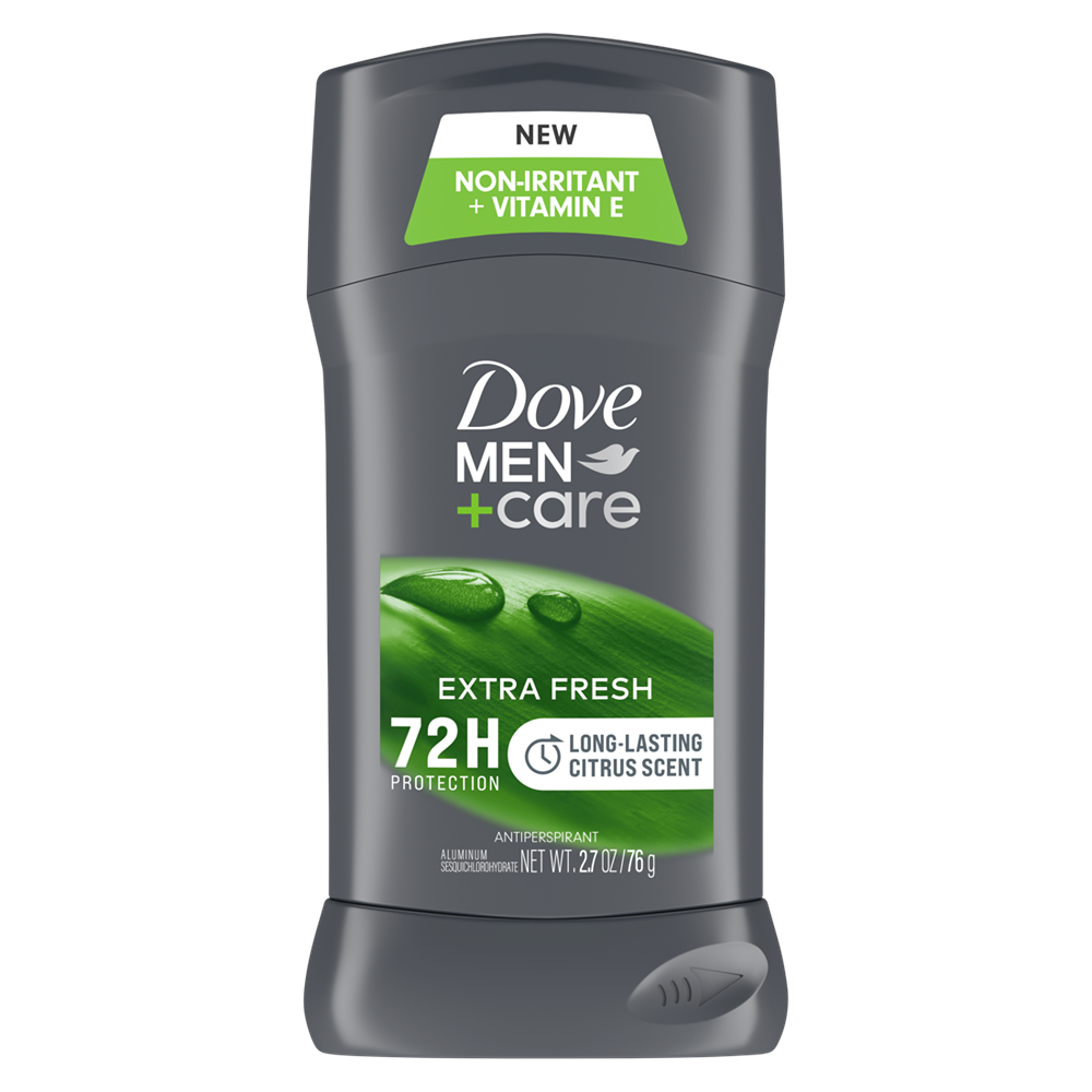 Dove Men Care Extra Fresh antiperspirant deodorant stick, 2.7 oz, for men’s freshness and odor protection
