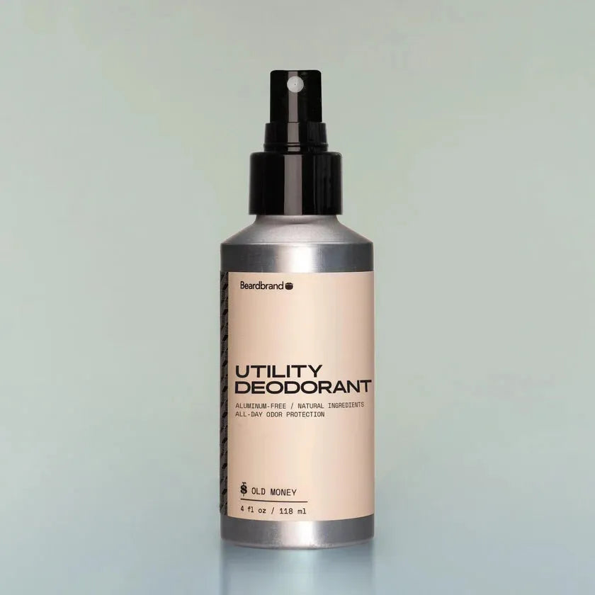 Pasteur Pharmacy Beardbrand Old Money Utility Deodorant 4oz showing the deodorant stick and packaging.