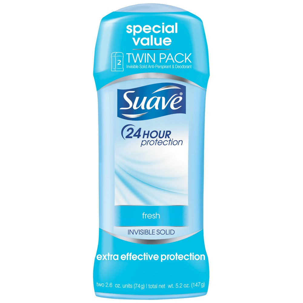 Suave Antiperspirant Deodorant in Shower Fresh scent, 2.6 oz, from Pasteur Pharmacy, showing the deodorant stick and packaging.