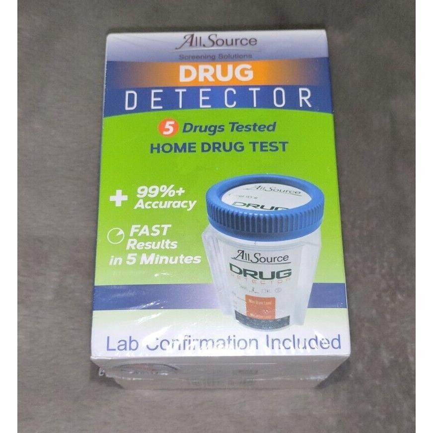 AllSource 5 Panel Home Drug Test kit for drug detection, featuring clear labels and packaging from Pasteur Pharmacy.