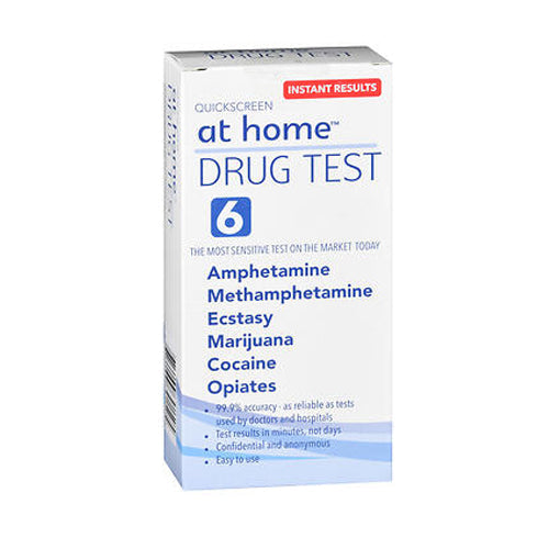At-home multiple drug test kit by Pasteur Pharmacy showing various test strips and instructions for drug testing at home.