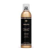 Philip B. Russian Amber Imperial Dry Shampoo bottle from Pasteur Pharmacy, 8.8 oz, with a clear label and sleek packaging.