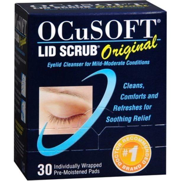 OCuSOFT Lid Scrub Original eye care pads for eyelid hygiene, designed to clean and soothe eyelid skin.