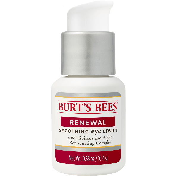 Burt's Bees Renewal Smoothing Eye Cream in 0.58oz jar, moisturizing eye treatment with natural ingredients by Pasteur Pharmacy