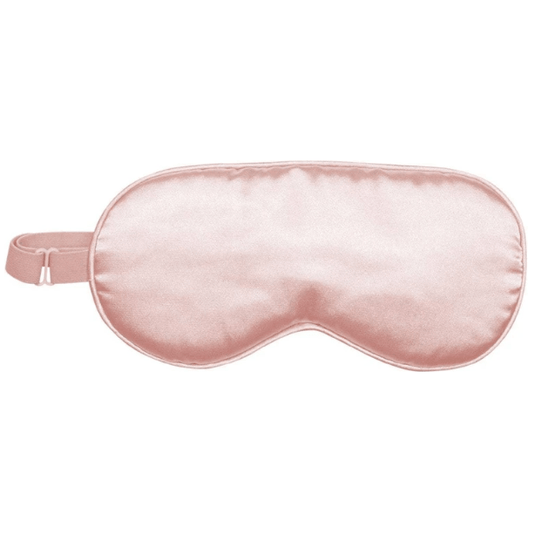 Pasteur Pharmacy KitSch adjustable satin eye mask showing smooth satin fabric and elastic strap for comfortable fit.