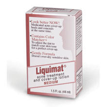 Liquimat Acne Treatment and Cover-Up Lotion by Pasteur Pharmacy, 4% sulfur face makeup in a 1.5 oz tube with a smooth application.