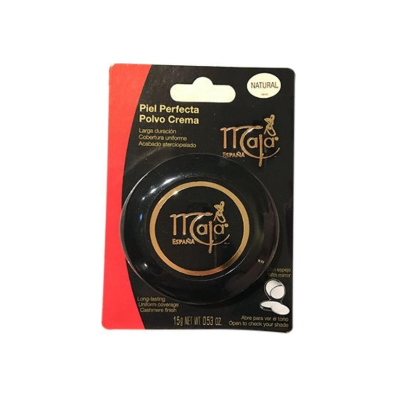 Maja Cream Powder Makeup compact by Pasteur Pharmacy, natural scent and tone, 0.5 oz face makeup product.