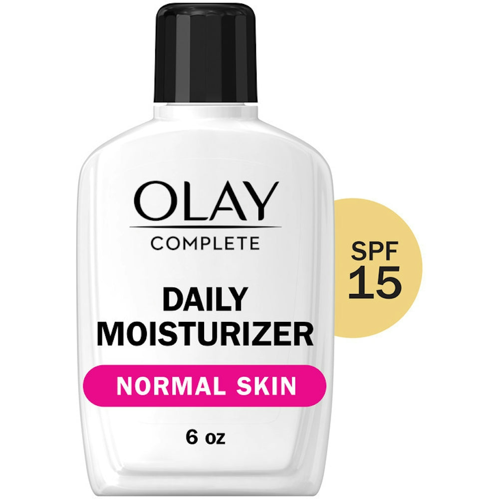 Olay Complete Broad Spectrum Normal UV365 Daily Moisturizer with SPF 15 in 6 fl oz bottle, for face hydration and sun protection