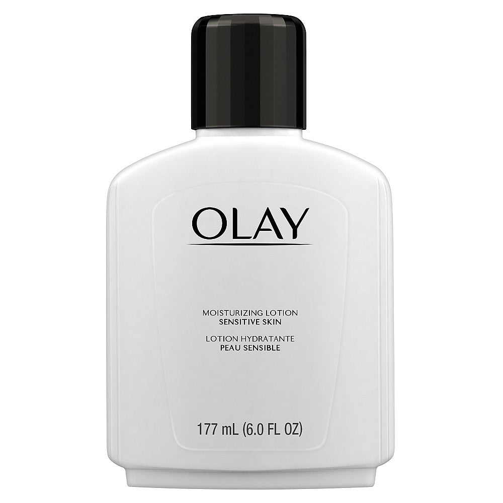 Olay Moisturizing Face Lotion for Sensitive Skin in a 6 oz bottle, gentle face moisturizer by Pasteur Pharmacy.