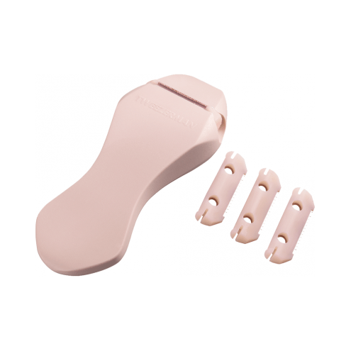 Tweezerman Bright Complexion Facial Dermaplaner with a sleek handle and blade for gentle exfoliation and smooth skin.