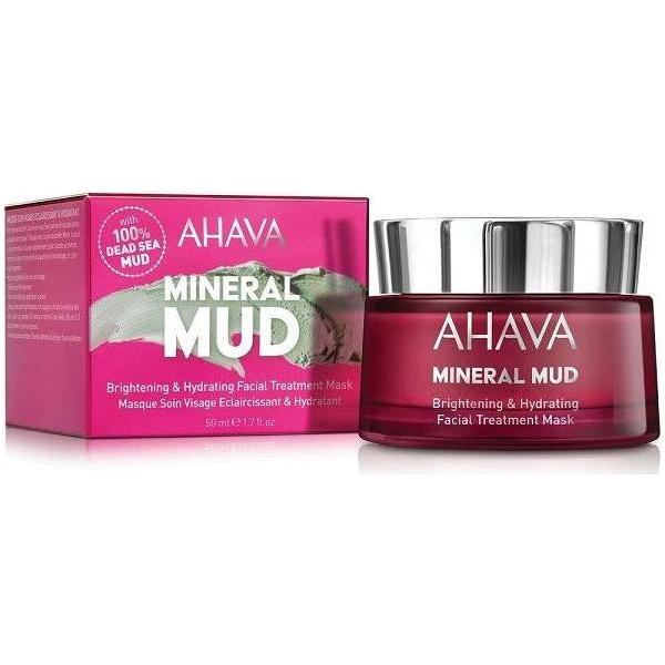 Ahava Mineral Mud Facial Treatment Mask by Pasteur Pharmacy, 1.7 oz, showing creamy mud mask for brightening and hydrating skin.