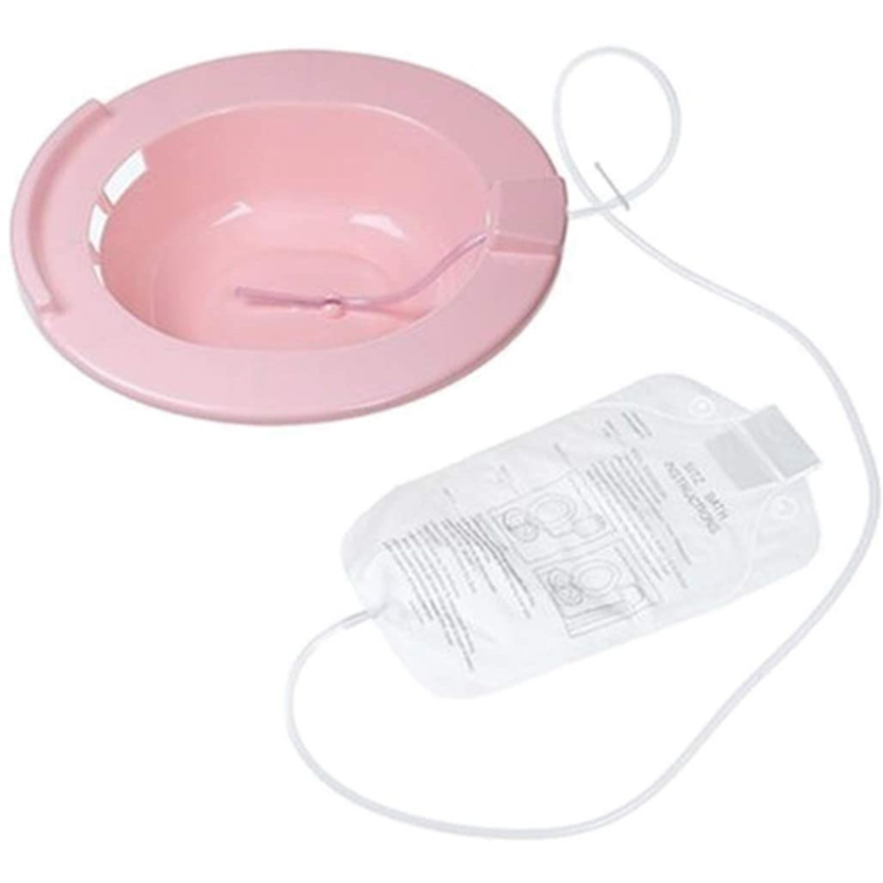 Carex Sitz Bath P708-00 in white plastic, designed for soothing perineal relief, used in first aid and personal hygiene.