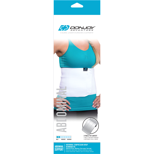 Donjoy Advantage Abdominal Support in small-medium size, a first aid brace designed for abdominal stabilization and support.