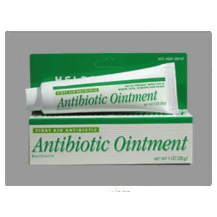 Perrigo Bacitracin 500U/GM antibiotic ointment in a 30g tube, used for first aid wound care, by Pasteur Pharmacy.