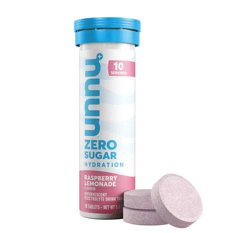Nuun Sport Zero Sugar Raspberry Lemonade folder tabs in a pack of 10 by Pasteur Pharmacy, designed for organizing documents.