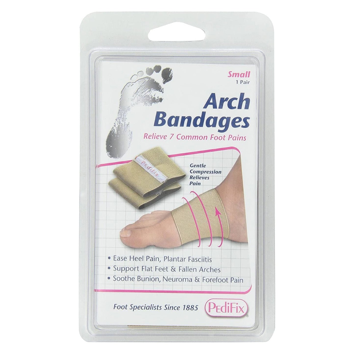 Small PediFix arch bandage from Pasteur Pharmacy for foot care, shown on a foot in the image.