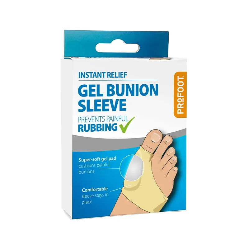 Medium Profoot bunion sleeve gel from Pasteur Pharmacy, designed to provide comfort and support for foot bunions.