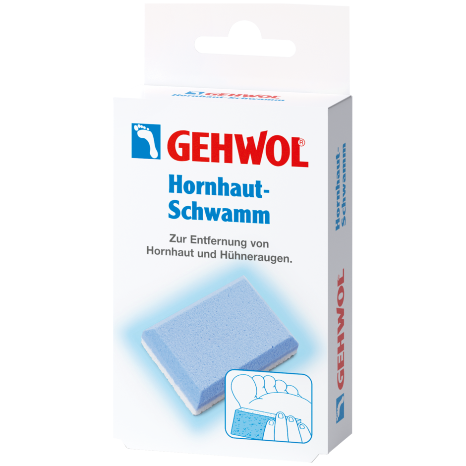 Gehwol Sponge for Hard Skin, 16 oz, foot care product designed to exfoliate and soften rough, thickened skin on feet.