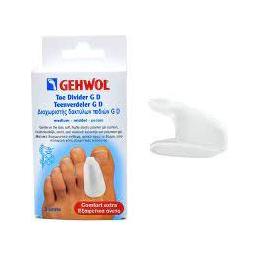 Gehwol Toe Divider G-D Medium for foot care, set of 3, designed to separate toes and improve foot comfort.