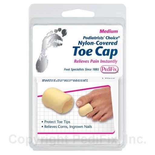 Large PediFix nylon-covered toe cap for foot protection, designed to cushion and shield toes, from Pasteur Pharmacy.