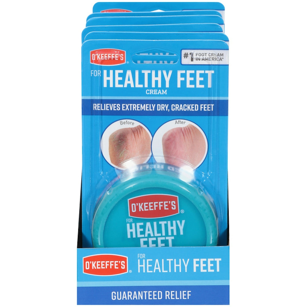 O'Keeffe's for Healthy Feet daily foot cream in a 2.7 oz tube, moisturizing and soothing dry, cracked feet