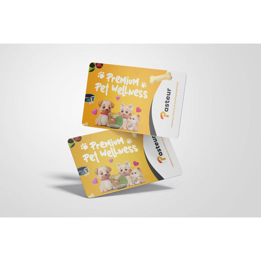 Pasteur Pharmacy Premium Pet Wellness E-Gift Card, gift card design with pet-related graphics and branding.