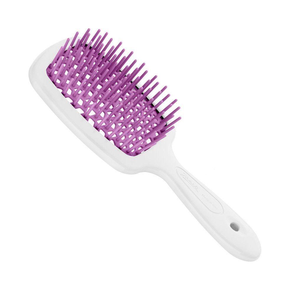 Janeke Superbrush Small Fuchsia hair brush with compact design, featuring vibrant fuchsia color and ergonomic handle for gentle styling.