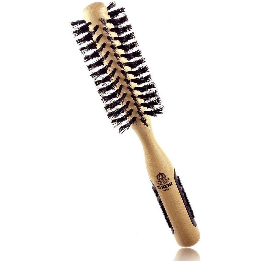 Kent NS04/PF04 natural shine radial hair brush with pure boar bristles for smooth, shiny hair styling.