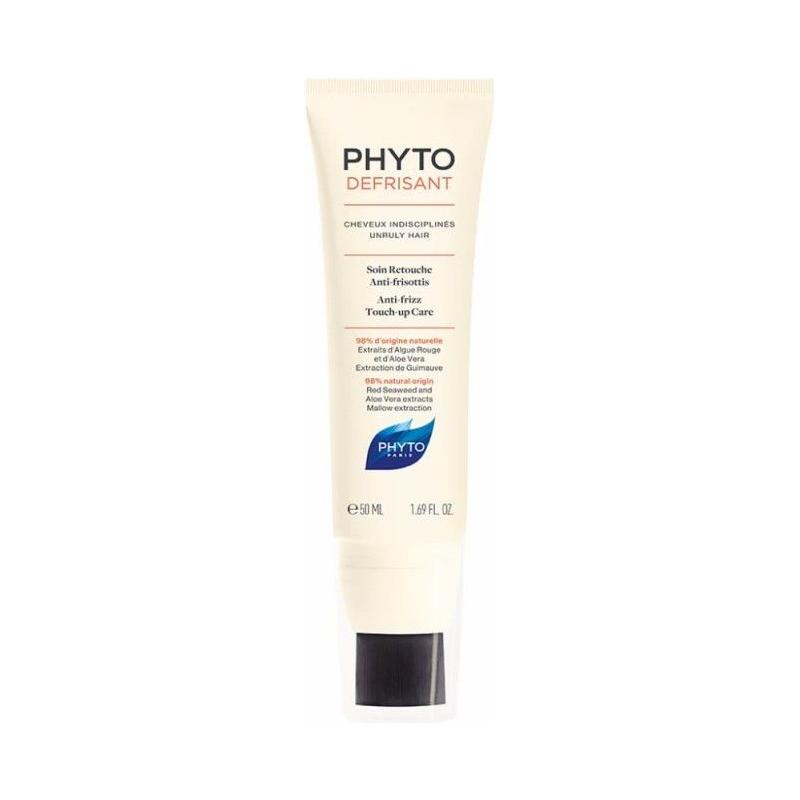 Phyto Phytod Frisant Anti-Frizz Touch-Up Care 50ml hair care product in a sleek bottle, designed to smooth and control frizz.
