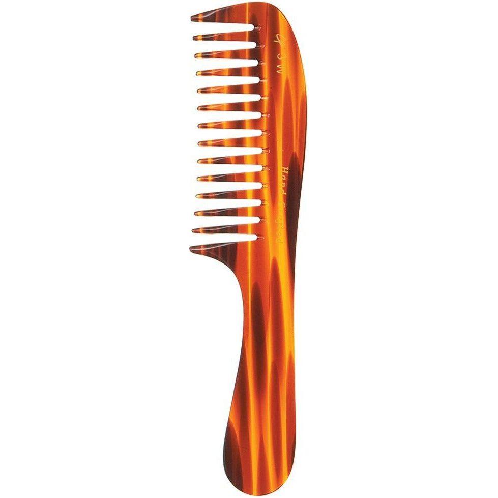 Tortoise 8-inch detangling and styling hair comb by Pasteur Pharmacy, plastic with wide teeth for gentle hair detangling.