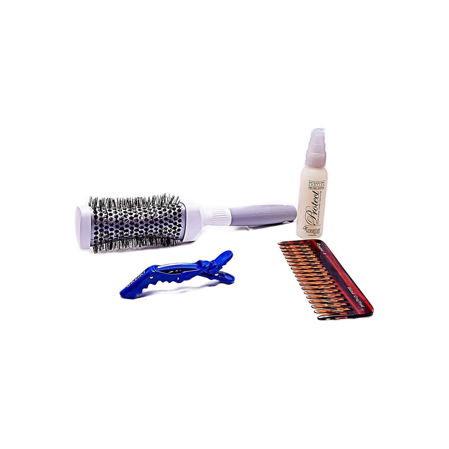 Set of T-Curve hair combs by Pasteur Pharmacy, featuring various sizes for styling and detangling hair.