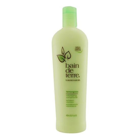Bain De Terre Lemongrass Volumizing Conditioner in 13.5 oz bottle, natural hair conditioner with lemongrass scent and volume boost