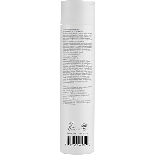 Bosley MD Strengthening Conditioner in a 300 mL bottle, shown with pump dispenser, designed to strengthen and nourish hair.