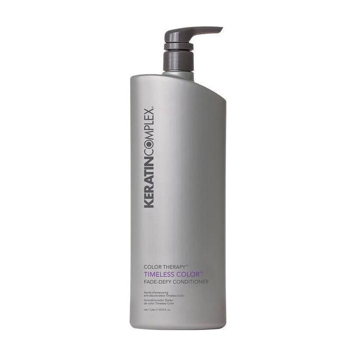 Keratin Complex Color Therapy Timeless Color Fade Defy Conditioner in a 33.8 fl oz bottle, designed for color-treated hair.