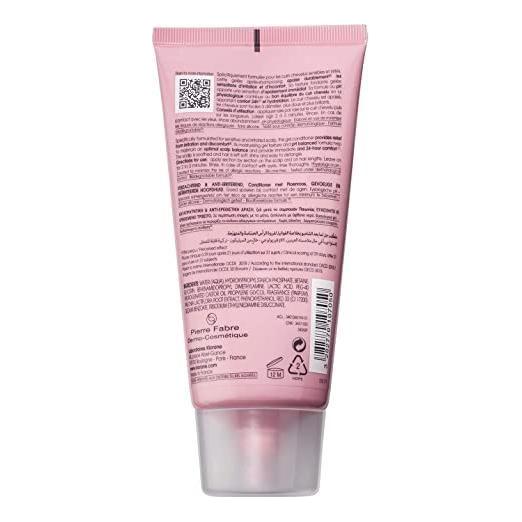 Klorane Soothing Sensitive Scalp Conditioner with organic peony, 5 oz, creamy hair care product for sensitive scalps.