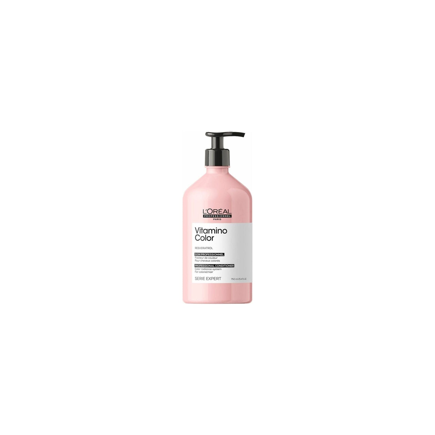 L'Oreal Serie Expert Vitamino Color A Ox Hair Conditioner in 25.4 oz bottle, moisturizing and color-protecting for vibrant hair.