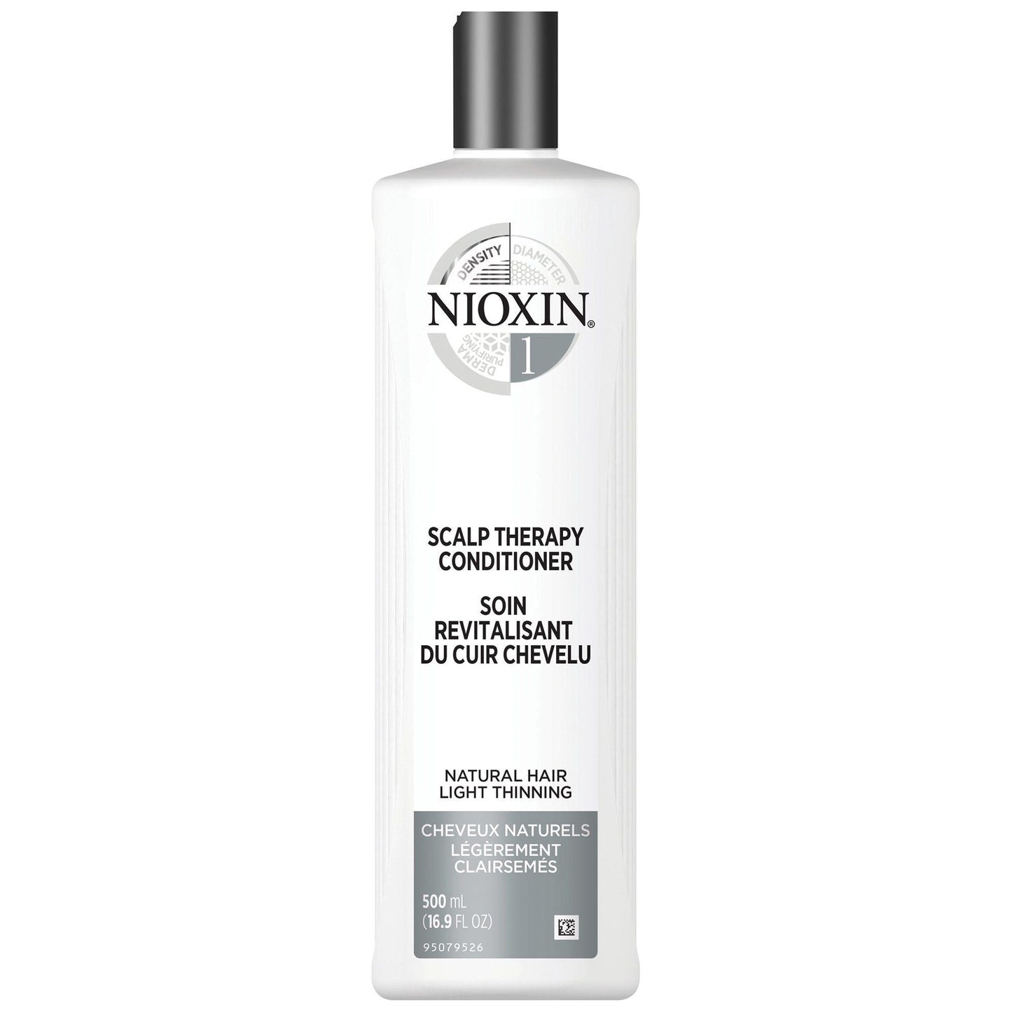 Nioxin System 1 Scalp Therapy Conditioner for fine hair, 16.9 oz bottle, smooth, nourishing hair conditioner for scalp health