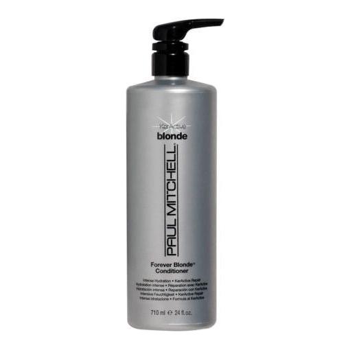 Paul Mitchell Forever Blonde Hair Conditioner in 24 oz bottle, nourishing blonde hair with moisturizing formula.