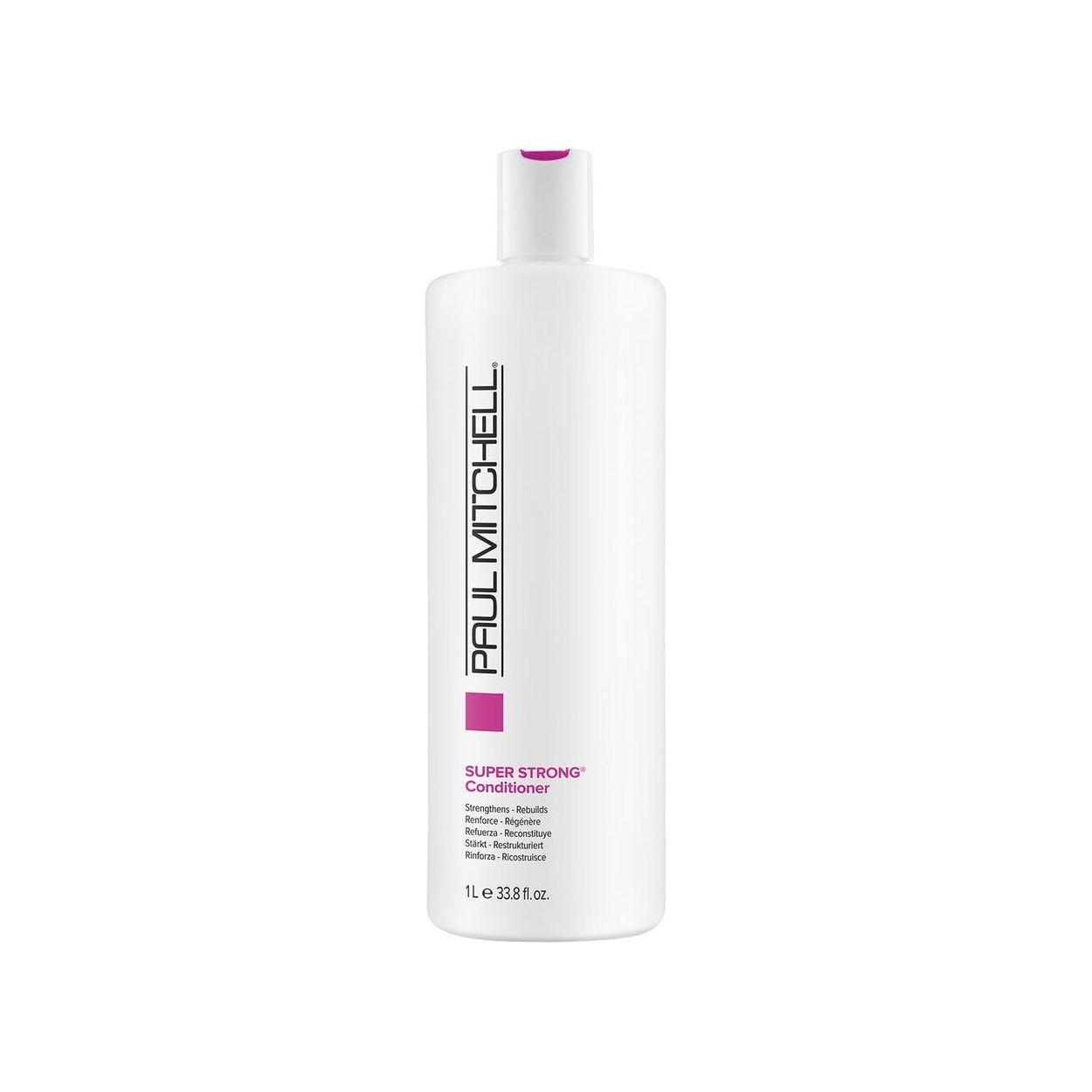 Paul Mitchell Strength Super Strong Daily Hair Conditioner in a 33.8 oz bottle, designed to strengthen and nourish hair.