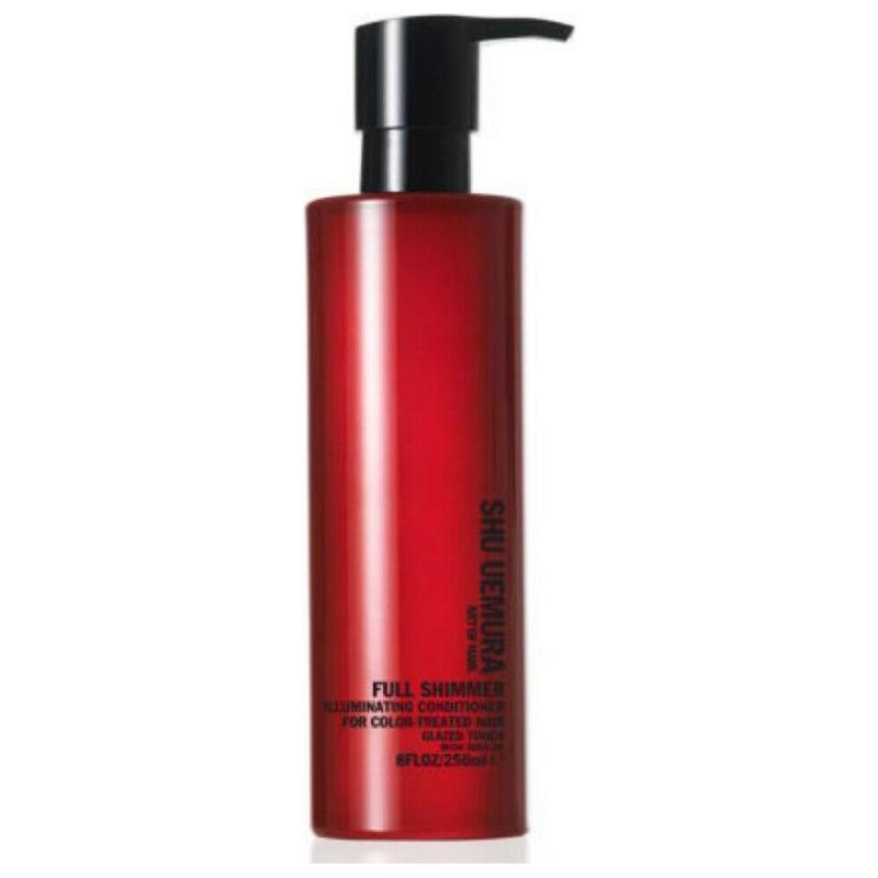 Shu Uemura Full Shimmer Illuminating Hair Conditioner 250ml in a sleek bottle, designed to add shine and moisture to hair.