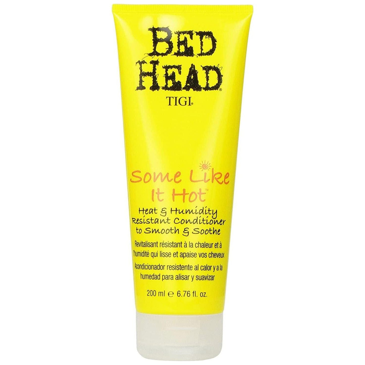 Tigi Some Like It Hot Hair Conditioner in 200ml bottle, smooth and nourish hair with heat-activated formula