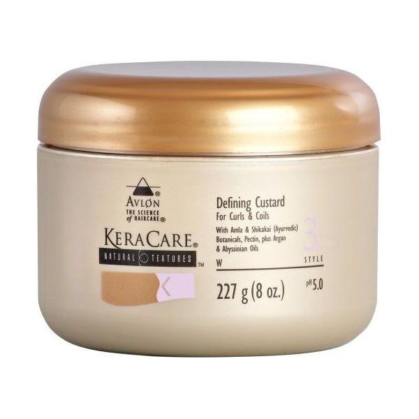 Avlon KeraCare Natural Textures Defining Custard 8 oz, a hair custard with natural texture styling for curly and textured hair.