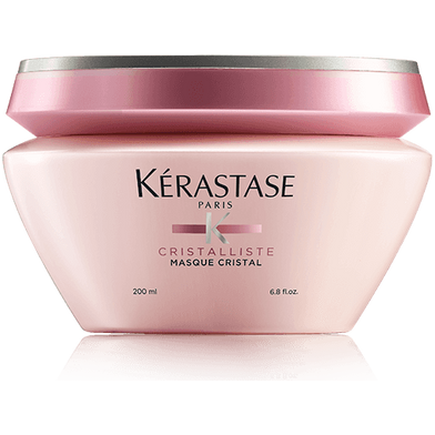 Kerastase Cristalliste Luminous Perfecting Masque for hair, 200ml bottle, smooths and brightens hair with nourishing formula