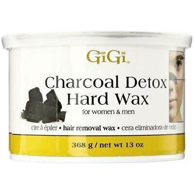 Gigi Charcoal Detox Hair Removal Hard Wax in 13 oz jar for effective, natural hair removal from Pasteur Pharmacy.